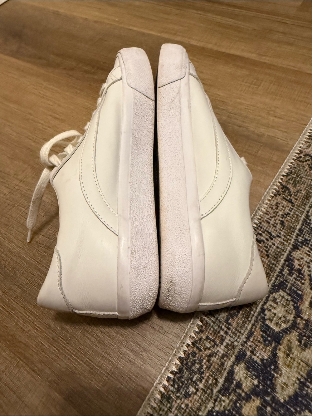 Madewell Cream White Low-Top Leather Sneakers - Picture 3 of 5